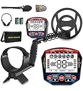 Metal Detector for Adults Professional, High Accuracy Gold Detector Set, Waterproof Coil LCD Disp...