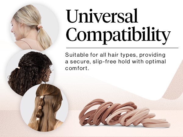 woman girl beuty kit mom little hair tie no crease thin rubber band big no breakage pony tails