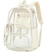 BTOOP Clear Backpack Heavy Duty Transparent Bag 17" See Through BookBag for Women Men Adults Work...