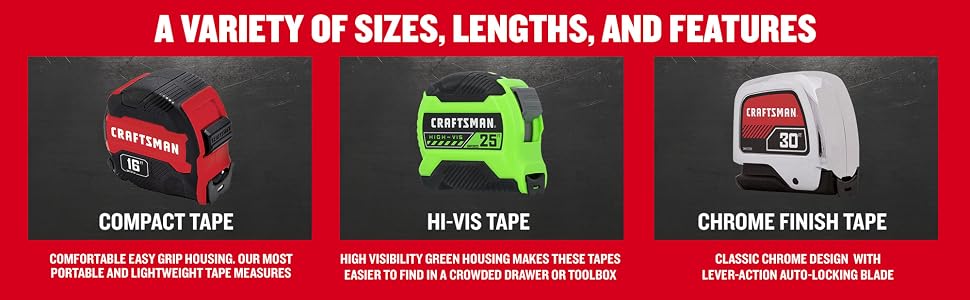 a variety of sizes, lengths and features