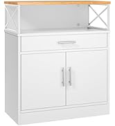 Shintenchi Kitchen Buffet Cabinet with Adjustable Shelf, Modern Kitchen Storage Cabinet,Farmhouse...