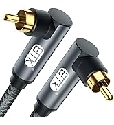 EMK Dual 90 Degree RCA Cable, Male to Male Subwoofer Cable Right Angle Digital Coaxial Cable Dual...