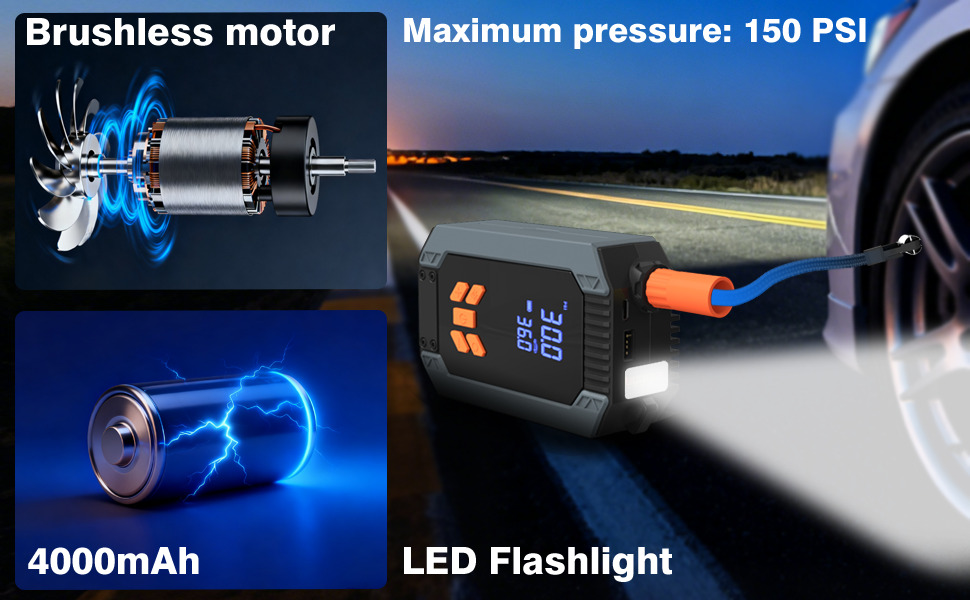 tire inflator portable air compressor