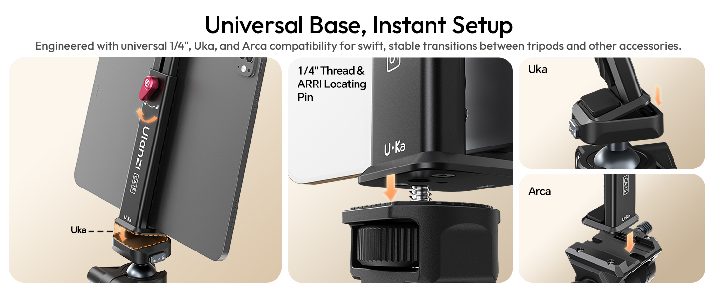 ULANZI Aluminum iPad Tablet Tripod Clamp