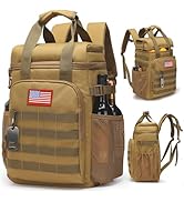 Tactical Backpack Cooler,Lunch Backpack for Men Adults Work with Handle,Soft Cooler Backpack Insu...