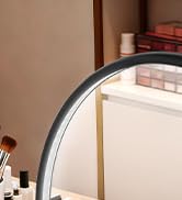 Yokilly Arc Half Moon Light: 16" Half Moon Light with Foldable Bracket for Desk Salon Table Use -...