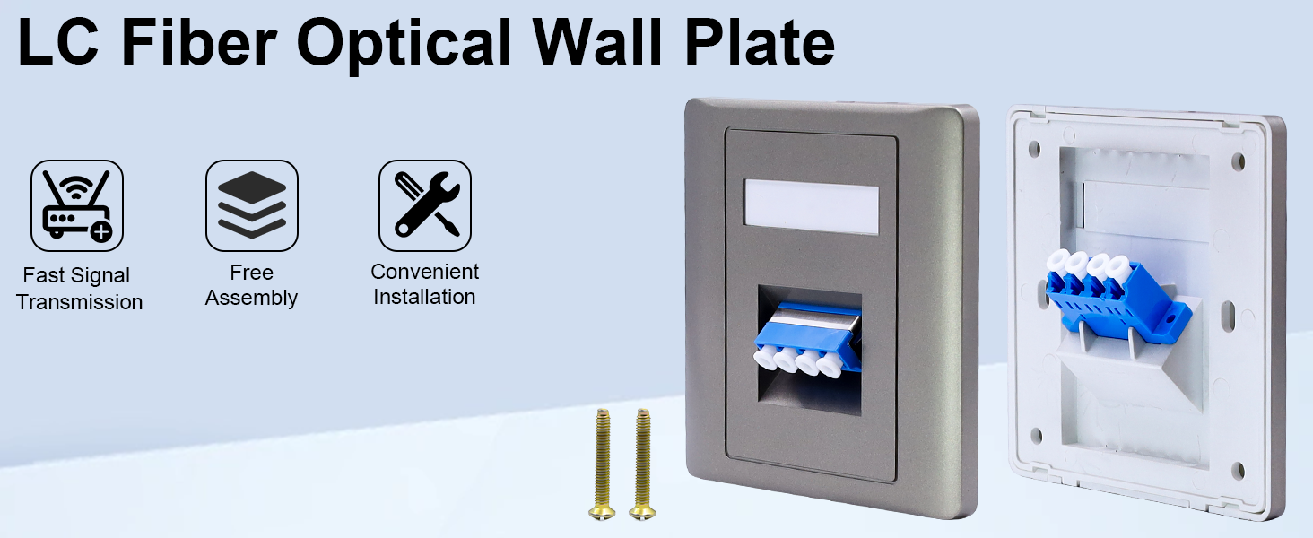 lc fiber optic wall plate