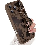 Jefonha Compatible with iPhone 17 Pro Max Case with Finger Hand Strap for Girls Women, Cute Funny...