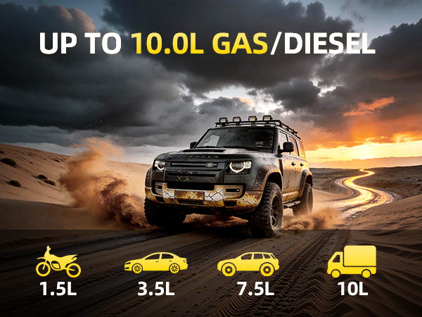 Up to 10L Gas Diesel
