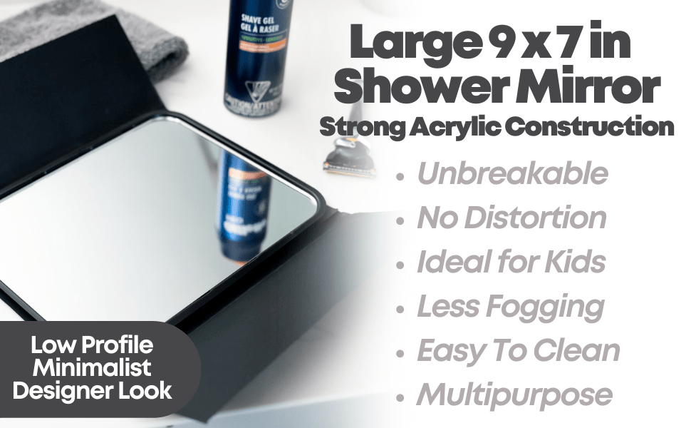 shower mirror for shaving fogless anti fog