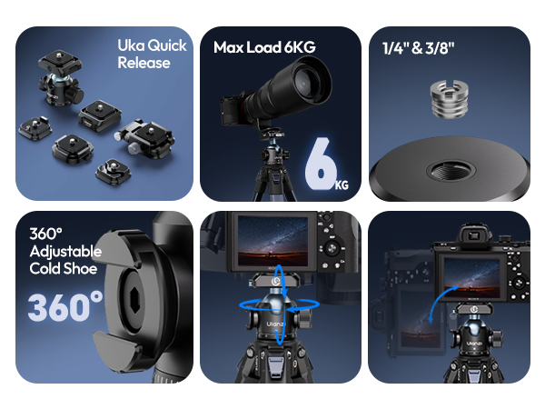 360° Rotating Panoramic Ball Head For tripods, monopods, sliders and gimbals