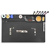 Htm-203 Black Magnetic Repair Work Mat Heat Resistant Large Silicone Soldering Mat Expand Work Ar...
