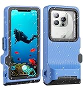 IP68 Waterproof Diving Phone Case, Universal Underwater Housing for iPhone 16/15/14/13/12/11 Pro ...