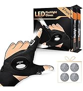 LED Flashlight Gloves Gifts for Men, Unique Birthday Gifts Christmas Stocking Stuffers for Men Da...