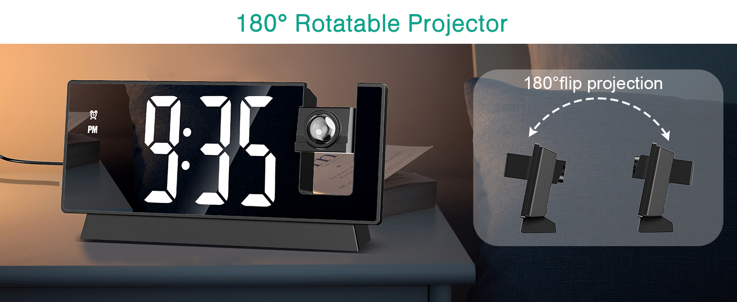 Projection Alarm Clock, Digital Clock