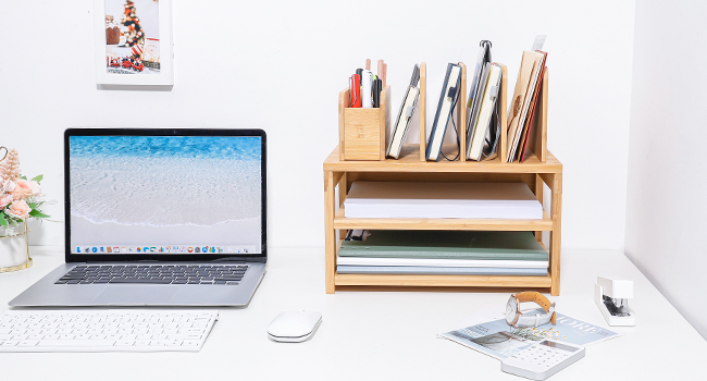 Bamboo Desk Organizer