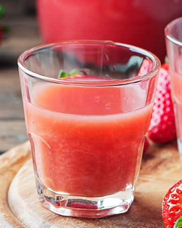 strawberry juice in a glass