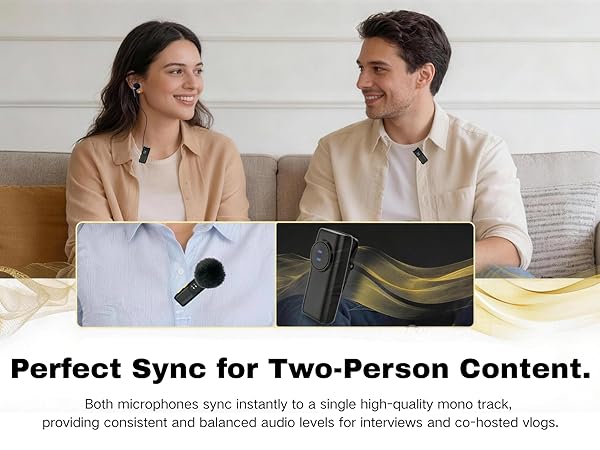 Record on two phones at once, 2 receiver mic for interviews, dual device podcasting gear