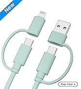Elebase Multi Charging Cord,USB to USB C Charging Cord 3.3FT,60W Fast Charger Cable with Type C/U...
