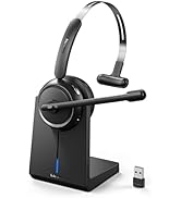 LEVN Wireless Headset 5.2 for Call Center, Wireless Headset with Mic for Work(Noise Cancelling), ...