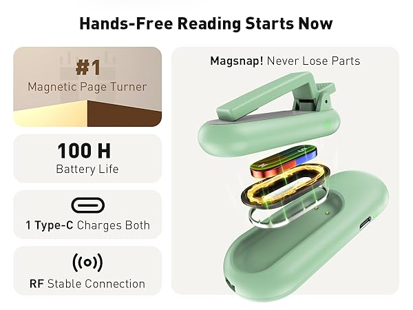 magnetic Kindle page turner-green