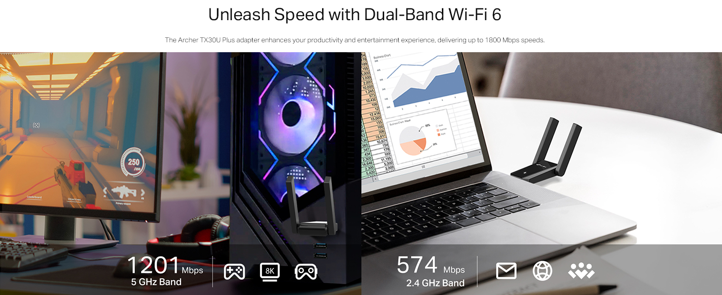 Unleash Speed with Dual-Band Wi-Fi 6