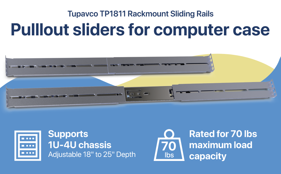 Tupavco TP1811 Rackmount Sliding Rails