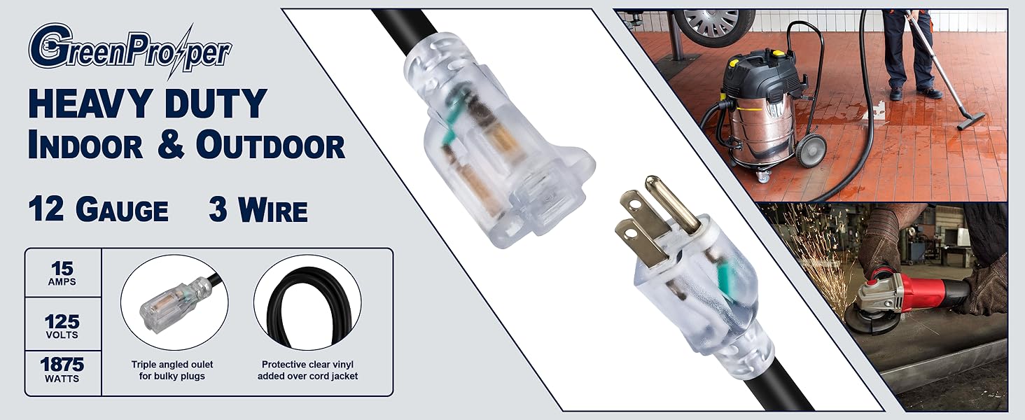 Extension Cord with Lighted End