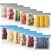 10 Pack Reusable Sandwich Bags Reusable Freezer Bags,Leakproof Food Storage Bag BPA Free Healthy ...