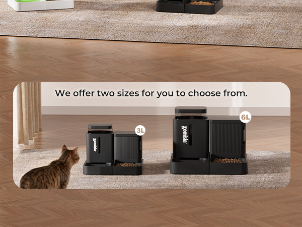 cat food and water dispenser set