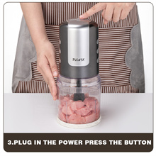 plug in the socket, press the button