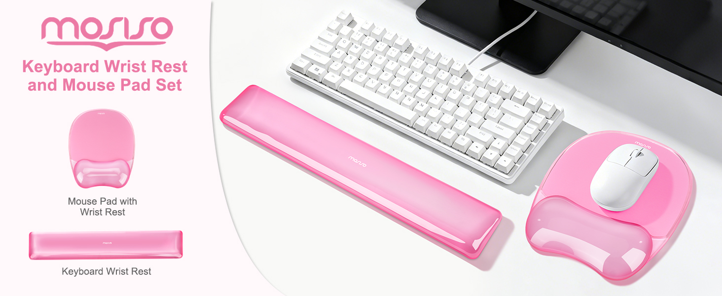 MOSISO Wrist Rest Support for Mouse Pad &amp;amp; Keyboard Set