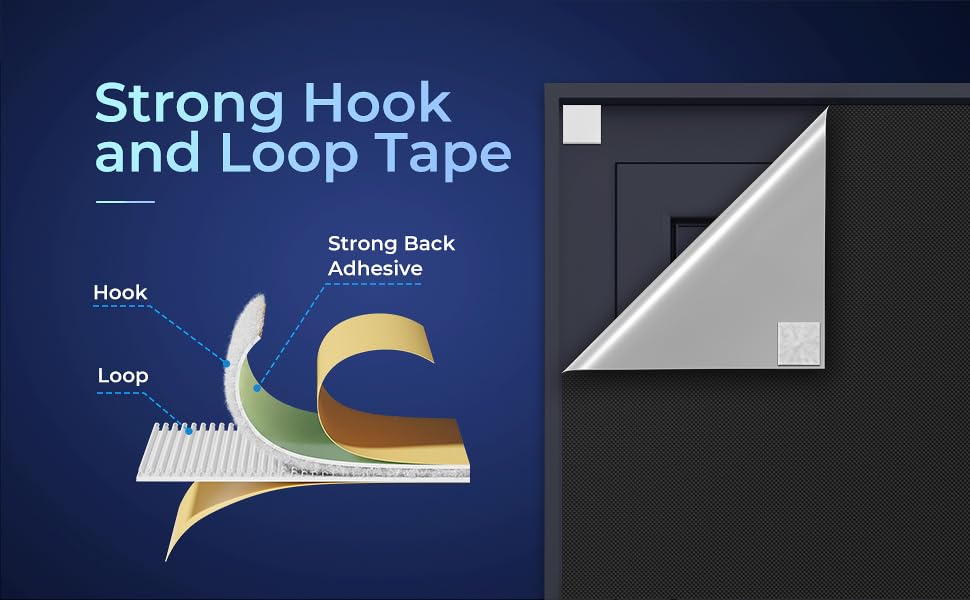 Sumobaby Blackout Blinds with Strong and High Temperature Resistance Hook&amp;amp;amp;Loop Tape