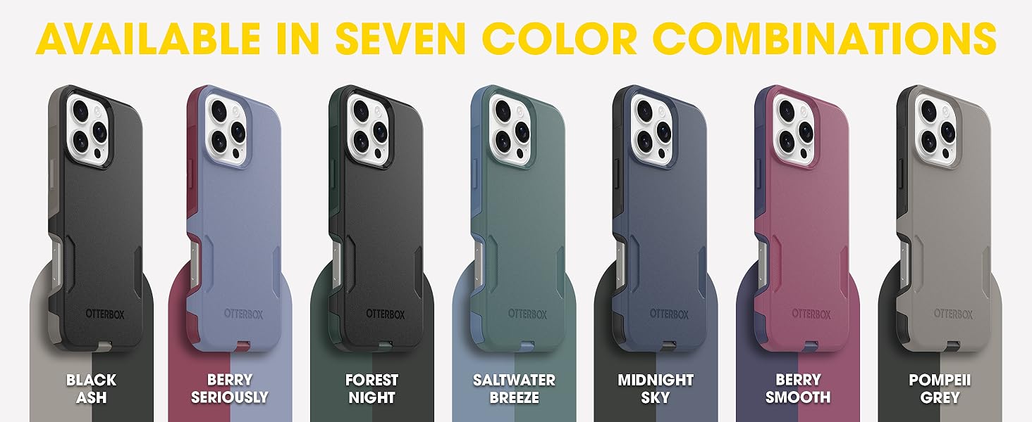 available in seven stylish colors