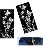 YAWUROU 2 PCS Car B Pillar Stickers, Waterproof Butterfly Design Automotive Door Pillar Decor Dec...