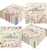 40pcs Wildflower Baby Shower Napkins Wild Flower Paper Napkins Vintage A Little Wildflower is on ...