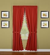 Orleans Panel Pair with Tiebacks 84&amp;#34; Brick Red