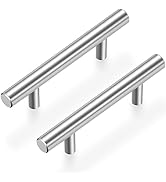 Estmoon 30 Pack Brushed Nickel Cabinet Handles 3 Inch Hole Center Drawer Pulls Stainless Steel Ca...