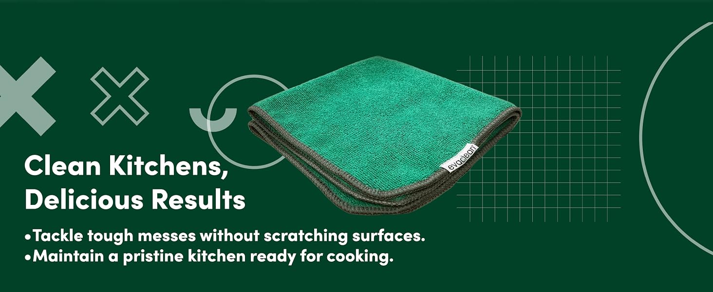 premium microfiber cleaning cloths reusable washable non-scratch dusting polishing high absorbency