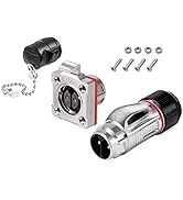 2 Pin Connector Waterproof Connector, Industrial Metal Connector, Aviation Cable Connector for Au...