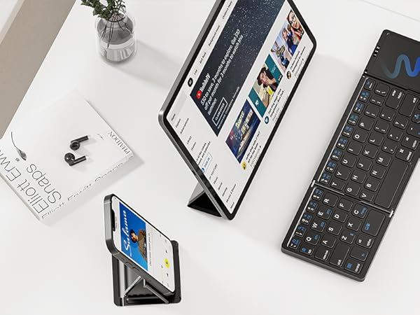Foldable Bluetooth Keyboard, Folding Portable Wireless Keyboard