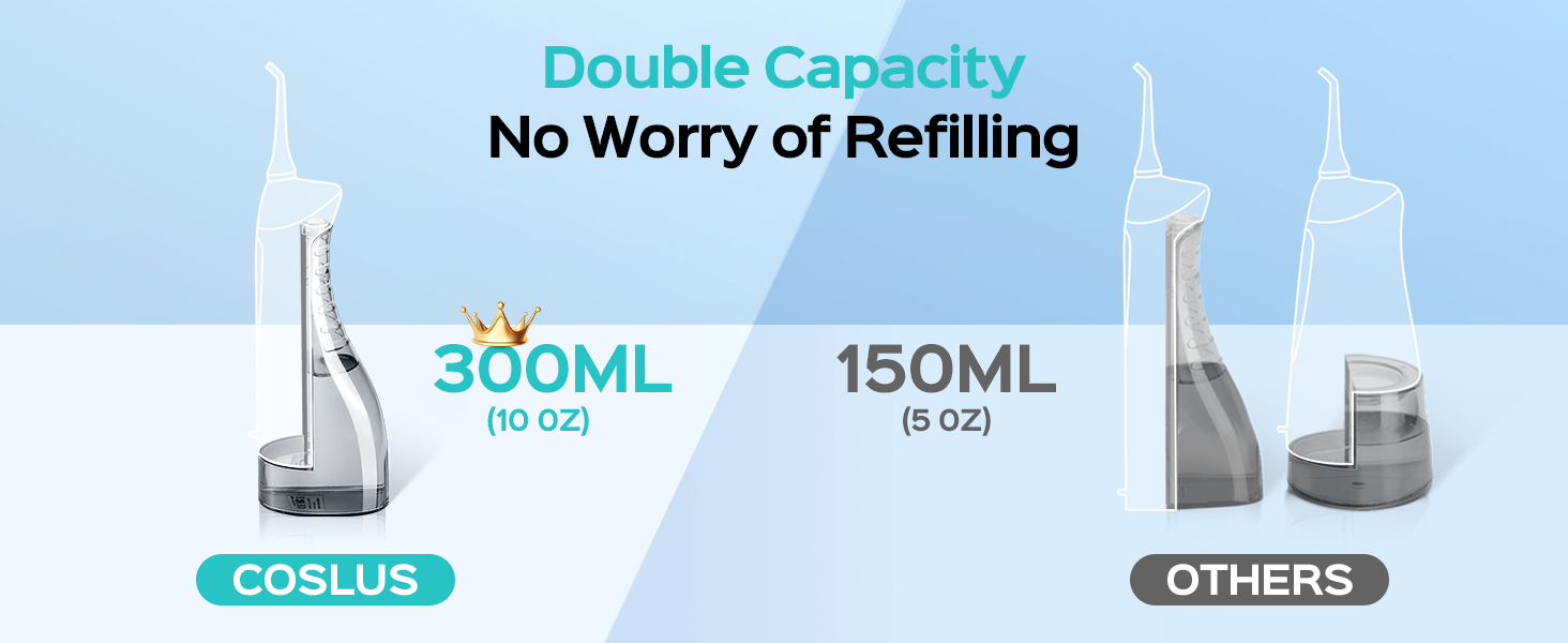 COSLUS Whitening Water Flosser Pick Portable Oral Irrigador Cordless Whitening Flossers for Teeth