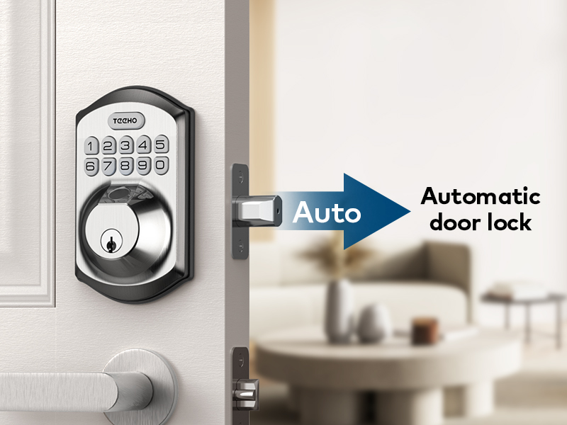 Auto-lock timer adjustable from 10–99s, with the option to turn the feature on or off manually