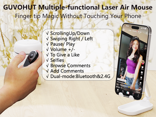 GUVOHUT Multiple-functional Laser Air Mouse