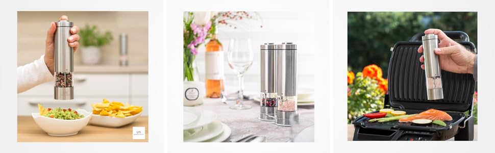 battery operated salt and pepper grinders