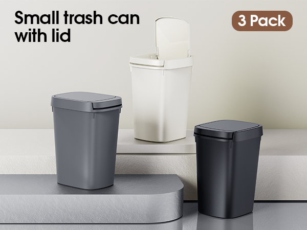 small trash can with lid