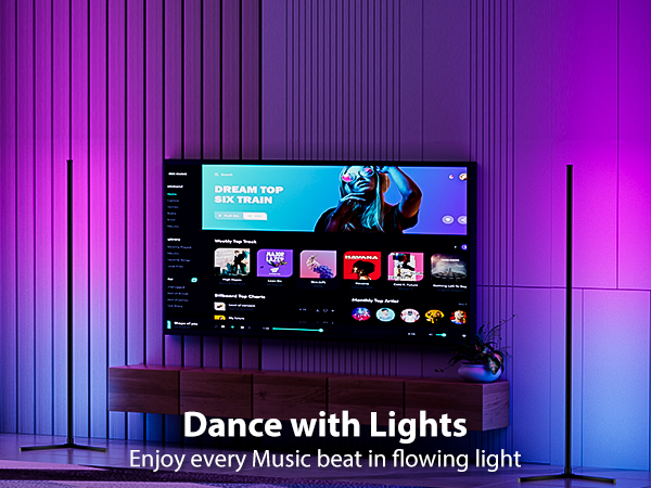 DIY Modern Floor Lamp with Music Sync