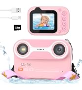 Mafiti Kids Waterproof Camera Underwater Camera 10FT with 32GB Card Floatable Pool Toys for Kids ...