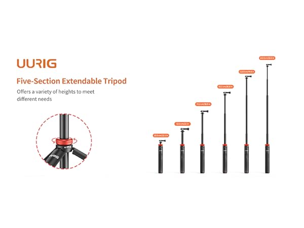 Five-Section Extendable Tripod