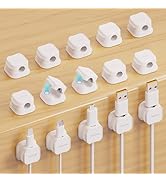 15 Pack Magnetic Cable Clip Organizer Cord Holder, Picozon Adhesive Cable Management, Wire Phone ...